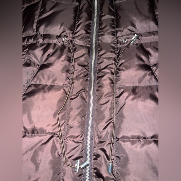 Michael Kors Brown Puffer Faux Fur Hooded Coat - Picture 8 of 10